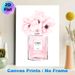 Chic Floral Perfume Bottle Painting Poster, Soft Watercolor Blush Pink Flower & Perfume Bottle Poster, Delicate Elegant Decor Suitable For Bedroom_maomaolike.com