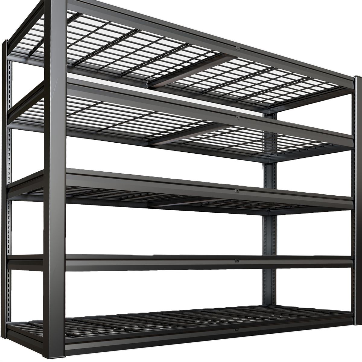 Storage Shelving Unit, 5-Tier Heavy Duty Garage Shelving, Black, 68"W X 20"D X 84" H_maomaolike.com
