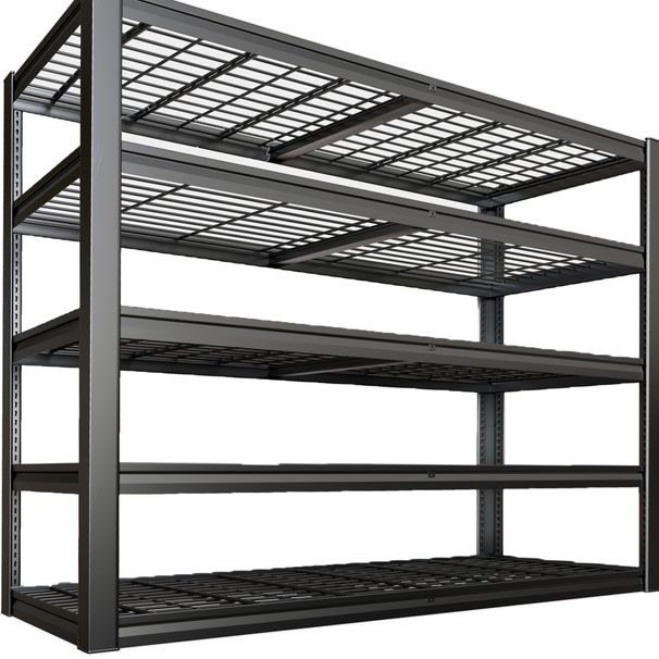Storage Shelving Unit, 5-Tier Heavy Duty Garage Shelving, Black, 68"W X 20"D X 84" H_maomaolike.com
