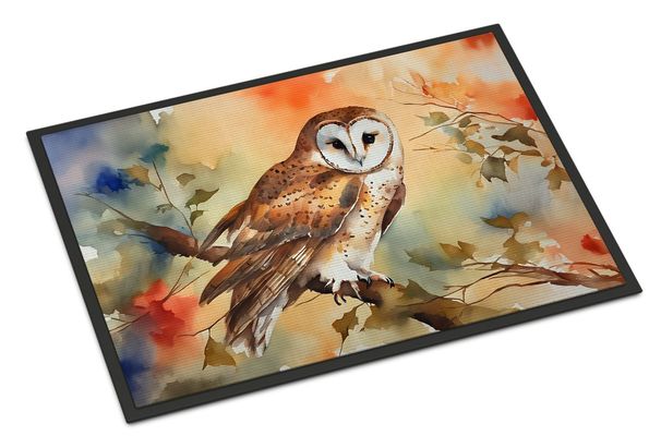 Barn Owl Doormat Front Door Mat Indoor Outdoor Rugs For Entryway, Non Slip Washable Low Pile, 24H X 36W_maomaolike.com