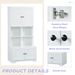 Tall And Wide Bathroom Floor Storage Cabinet, Bathroom Storage Unit, Freestanding Cabinet With 4 Doors, Adjustable Shelves, Open Multi-layer Shelves_maomaolike.com