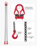 Chain Sling, 5-16 In X 10 Ft Lifting Chains With 2 Leg Grab Hooks, Heavy Duty G80 Alloy Steel Lifting Sling, 7000LBS Capacity, Adjustable Engine Chain Hoist Lifts For Cargo Security Towing_maomaolike.com