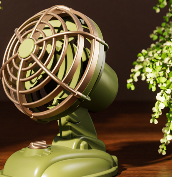 New Desktop Handheld Mini Fan, Rechargeable, Retro Style, Strong Airflow, Portable, Customizable Logo, Wholesale Lithium_maomaolike.com
