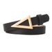 Internet celebrity popular women's belt version trendy triangle buckle belt snap buckle fashion versatile dress belt _maomaolike.com