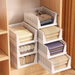 Foldable Clothes Basket Stackable Drawer Wardrobe Layered Partition Organizer Pull-out Storage Rack_maomaolike.com