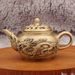 Brass Dragon And Phoenix Small Office Home Retro Fish Mouth Spout Rotating Teapot Stress Relief Artifact Metal Craft_maomaolike.com