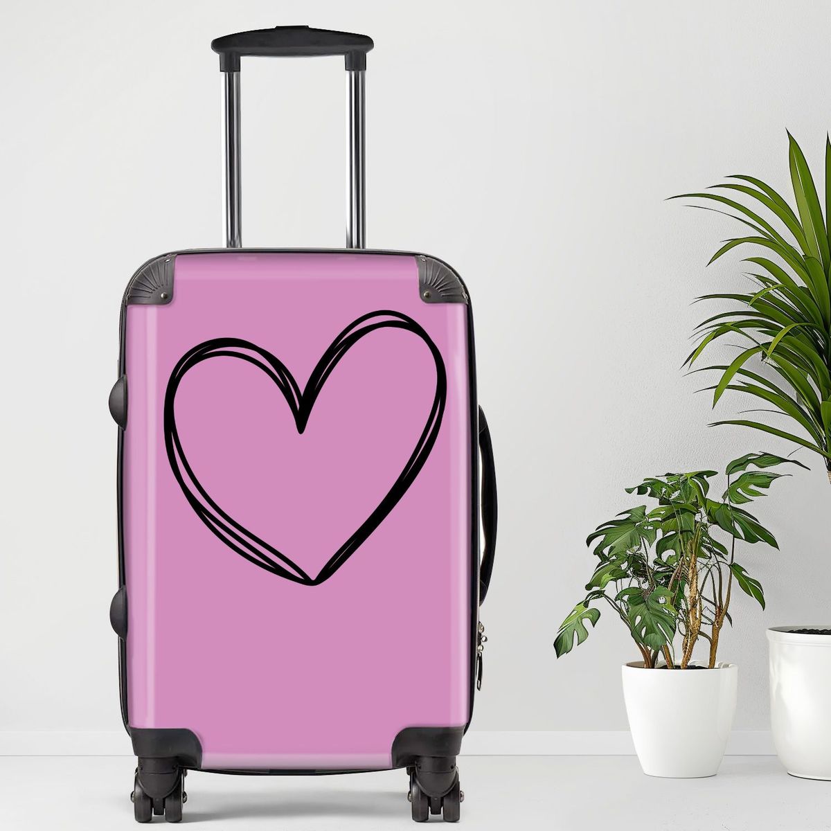 Heart3 Luggage, 20/24/28 Inch Luggage, Carry-On, Custom Luggage, Luggage Set, Suitcase, Travel, Vacation, Cabin Suitcase, Custom Suitcase, Personalized Luggage_maomaolike.com