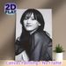 Female Portrait Painting Poster, Monochrome Soft Realistic Portrait Poster, Elegant Understated Decor Suitable For Bedroom, Living Room_maomaolike.com