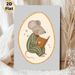 Reading Mouse Themed Painting Poster, Soft-toned Whimsical Illustrated Poster, Gentle Bedtime-themed Art, Suitable For Bedroom And Reading Nook_maomaolike.com