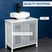 Gray White Bathroom Under Sink Cabinet Vanity Unit With Adjustable Shelf Space Saver_maomaolike.com
