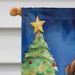 Saint Bernard Christmas Reindeer House Flag Large Porch Sleeve Pole Decorative Outside Yard Banner Artwork Wall Hanging, Polyester, House Size, Multicolor_maomaolike.com
