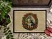 Siberian Husky Christmas Flowers Doormat Front Door Mat Indoor Outdoor Rugs For Entryway, Non Slip Washable Low Pile, 24H X 36W_maomaolike.com