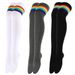 Unisex Over-the-knee cotton stockings stockings for women preppy rainbow striped stockings colorful tall socks for women JK socks_maomaolike.com
