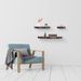 Floating Shelves 17.9" Wall Mounted Wood Shelves For Bathroom, Bedroom, Living Room, Kitchen, Hanging Shelf For Books/Storage/Decor With Invisible Brackets, Walnut_maomaolike.com