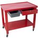 Transmission Teardown Work Station 1/2 Ton Capacity Sloping Drain Table Locking Drawer Removable Drain Basin Full-Width Lower Shelf Four 4-Inch Caster Wheels_maomaolike.com