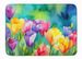 Freesias In Watercolor Memory Foam Kitchen Mat Machine Washable Anti-Fatigue Mat Cushion Comfort Bath Mat Or Kitchen Rug_maomaolike.com