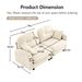 Loveseat Cloud Sectional Couches Chenille Fabric, Quilted Pleated Design, Ergonomic Design, High-Density Foam Easy Install Elegant Armrests High Quality Wooden Base,Fits Living Rooms,Beige_maomaolike.com