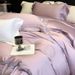 Luxury 100-Count Tencel Set Four-Piece Quilted Cotton Bed Sheet Ice Silk Naked Sleep Silky High-End Bedding_maomaolike.com