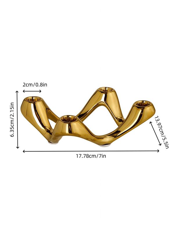 1PC French Luxury Style Four Hole Candlestick Home Romantic Candlelight Dinner Scene Decoration Candlestick Accessories_maomaolike.com