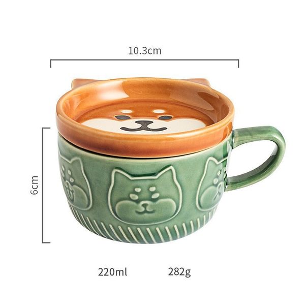 Japanese Ceramic Mug With Lid Household Tableware_maomaolike.com