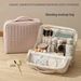 T400 Polyester Quilted Travel Makeup Bag, Dry‑Wet Separation Cosmetic Organizer With Dividers_maomaolike.com