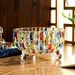 Colored Glass Snack Jar, Candy Jar, Covered Fruit Tray, Living Room Candy Storage Jar_maomaolike.com