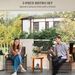 Outdoor Bistro Set Wicker Patio Furniture With Cushions For Porch, Backyard, Garden, Gray_maomaolike.com