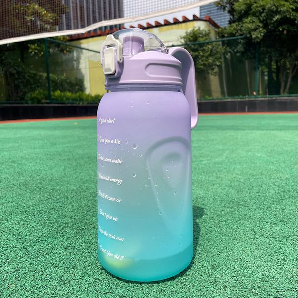 Plastic cup water cup student high appearance portable outdoor sports large water cup large capacity ton barrel fitness kettle_maomaolike.com