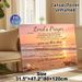 Lord's Prayer Painting Poster, Serene Sunset Beach Scene Poster, Soothing Spiritual Message Decor Ideal For Home, Prayer Room And Living Room_maomaolike.com