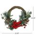 23.5" POINSETTIA/BERRY/EUCALYPTUS HALF Wreath_maomaolike.com