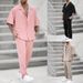 Men's Fashion Shirts And Casual Pants Two-piece Set Hot-selling Men's Clothing New Fit Trendy Solid Color Men's Fashion Suit_maomaolike.com