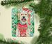 Wheaten Terrier Christmas Porcelain Ornament Christmas Tree Hanging Decorations For Home Christmas Holiday, Rectangle, Gift, Multicolor_maomaolike.com