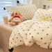 Wholesale Korean Style Rex Rabbit Fur Ball Cute Polka Dot Milk Four-Piece Autumn Winter Double-Sided Velvet Warm 4-Piece Set_maomaolike.com