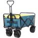 Collapsible Heavy Duty Beach Wagon Cart Outdoor Folding Utility Camping Garden Beach Cart With Universal Wheels Adjustable Handle Shopping_maomaolike.com