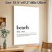 Beach Definition Painting Poster, Minimalist Typographic Text Poster, Offers A Tranquil Vibe, Ideal For Bedroom, Living Room Or Coastal-themed Spaces_maomaolike.com