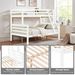 Twin Over Full Bunk Bed With Thick Posts,Wooden Bunk Bed With High Guardrail And Ladder For Kids, Teens, Dorm Rooms, And Guest Rooms,No Box Spring Needed,White_maomaolike.com