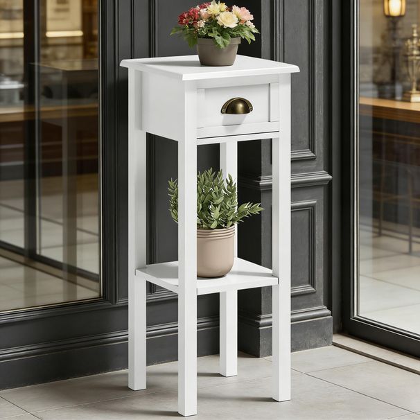 2-Tier Side Table With Drawer Shelf, End Table_maomaolike.com