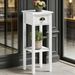 2-Tier Side Table With Drawer Shelf, End Table_maomaolike.com