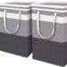 New Cross-Border Canvas Bag Dirty Laundry Large Long Handle Storage Basket Hot-sale Hot-Selling Striped Moving Packing_maomaolike.com
