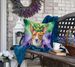 Basenji King Of Mardi Gras Throw Pillow Machine Washable, Indoor Outdoor Decorative Pillow For Couch, Bed Or Patio, 18Hx18W_maomaolike.com