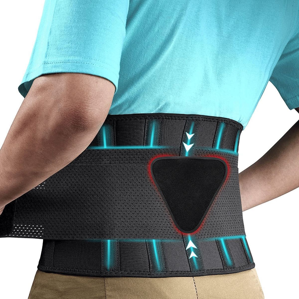 Back Brace Support Belt-Lumbar Support Back Brace For Back Pain, Sciatica, Scoliosis, Herniated Disc Adjustable Support Straps-Lower Back Brace With Removable Lumbar Pad For Men & Women_maomaolike.com