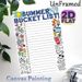 Summer Bucket List Painting Poster, Vibrant Hand-drawn Summer Elements Poster, Functional Checklist To Organize Summer Plans, Suitable For Home And_maomaolike.com