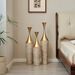 Floor Metal Vase Modern Style Decoration Home Woven Pattern Metal Vase 3-piece Set Gorgeous Home Decoration Large Glazed Metal Vase_maomaolike.com