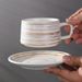 Ceramic Coffee Cup Underglaze Color Relief Cup And Plate Set_maomaolike.com