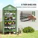 5 Tier Mini Greenhouse, Small Portable Greenhouse With PE Cover, Roll-Up Zippered Door, 76" X 35.4" X 19.3", Green_maomaolike.com
