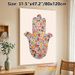 Floral Hamsa Hand Painting Poster, Vibrant Floral-filled Hamsa Hand Poster, Brings Bohemian-inspired Charm Ideal For Living Room, Bedroom Or_maomaolike.com