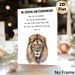 Religious Bible Verse Lion Painting Poster, Soft Watercolor Lion Portrait Poster, Inspirational Spiritual Decor Ideal For Home, Office, Prayer Room_maomaolike.com