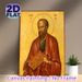 Saint Paul Religious Painting Poster, Vintage Byzantine Style Icon Poster, Serene Traditional Religious Artwork Suitable For Home Prayer Areas, Church_maomaolike.com
