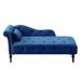 Aijia 60.6" Velvet Chaise Lounge Buttons Tufted Nailhead Trimmed Solid Wood Legs With 1 Pillow,Burgundy (Left Arm Design As Shown In The Picture)_maomaolike.com