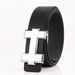 HOT Designer H Brand Belts Men Youth High Quality Male PU Leather Women Accessories for Teens Jeans Belt Black 3.3 Cm_maomaolike.com